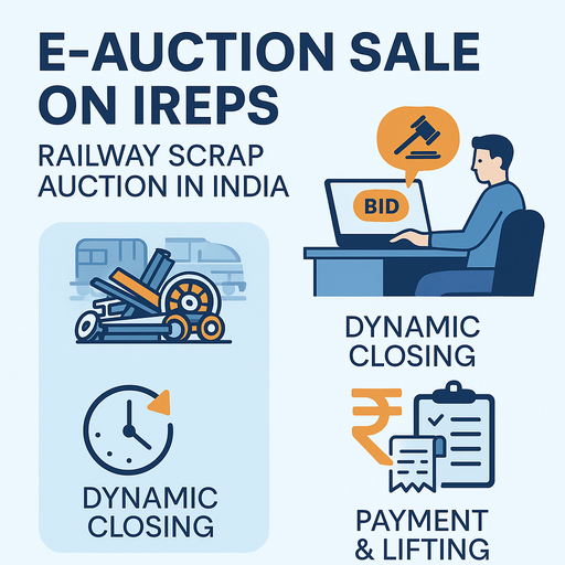 E AUCTION SALE on IREPS / Railway Scrap Auction in India